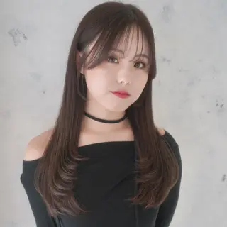 ロング カラー 赤み消しカラー /透明感カラー 上長のヘアスタイル