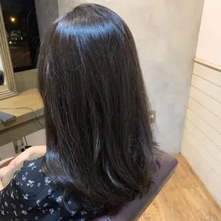 セミロング カラー ✨️美髪矯正×似合わ せ艶カラー✨藤田透のヘアスタイル
