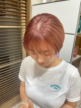 ショート カラー 片山千晴✨ツヤ髪カラ ー✨顔まわりカット✨のヘアスタイル