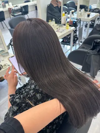 セミロング カラー Ayano‪‪🎀似 合わせ×透明感🎀のヘアスタイル