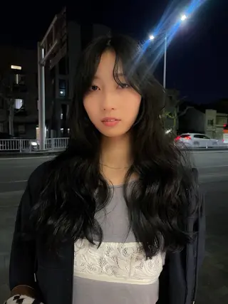 ロング パーマ パーマ/レイヤー 岩山丈一郎のヘアスタイル