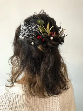 セミロング ヘアアレンジ レイヤーカット✂️ 横浜No1♡下鳥翔子のヘアスタイル