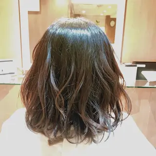セミロング カラー 武田尚子🌸 自然に仕上がる矯正のヘアスタイル