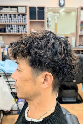 ショート パーマ 理容プラージュ燕三条 福井のヘアスタイル