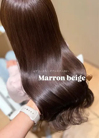 ロング カラー minori🤎 ナチュラル韓国ヘアのヘアスタイル