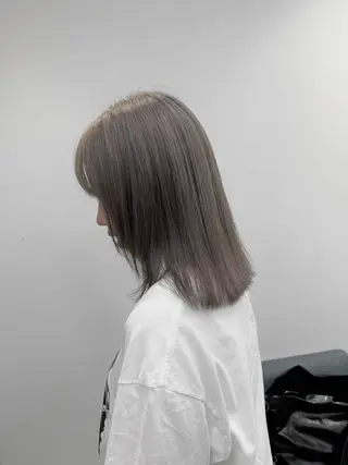 ミディアム カラー ほの カラー特化/ ブリーチ/ボブのヘアスタイル
