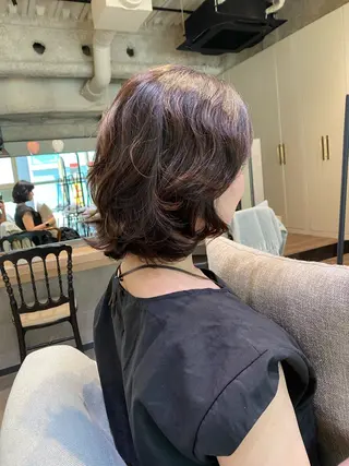 ミディアム パーマ 新宿 / Aujua ｿﾑﾘｴ🫧森田涼介のヘアスタイル