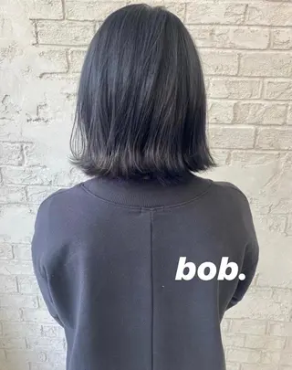 ミディアム カラー オリーブ/アッシュ やわらか透明感カラーのヘアスタイル