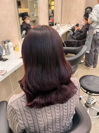 セミロング カラー 💖札幌カラー 指名No.1💖玲奈のヘアスタイル