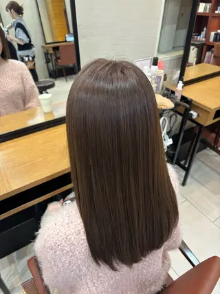 セミロング 透明感カラー🤎/ ツヤカラー/さくらのヘアスタイル