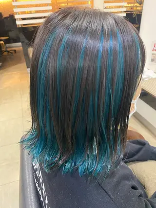 ミディアム カラー ヘアアレンジ 烏山 達也のヘアスタイル