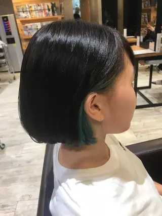 ミディアム カラー パーマ ヘアアレンジ メンズ キッズ ネイル マツエク・マツパ EnBlesS西宮 マンツーマン神道有基のヘアスタイル