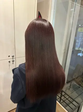 ロング カラー あべ ゆうかのヘアスタイル