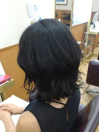 ミディアム 仮屋 敬介のヘアスタイル
