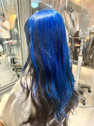 セミロング カラー ヘアアレンジ 🌈インナーカラー ‘ショウマ’🌈のヘアスタイル