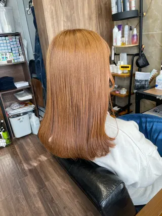 セミロング カラー Lull1人美容室 バレイヤージュのヘアスタイル