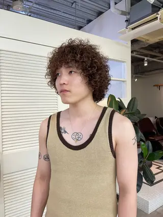 ミディアム パーマ メンズ 🌚モデル募集60% off:Fuka🌝のヘアスタイル