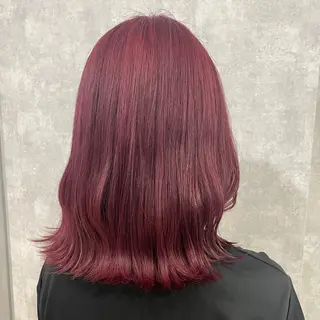 ミディアム カラー レイヤー ハイトーン/YUTOのヘアスタイル