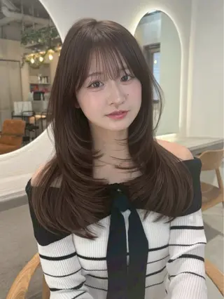 ロング きむらさくら/透明感 /レイヤーカットのヘアスタイル