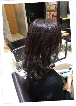 ミディアム カラー パーマ ヘアアレンジ メンズ キッズ ネイル マツエク・マツパ EnBlesS西宮 マンツーマン神道有基のヘアスタイル