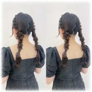 ロング ヘアアレンジ CARELLY Rukaのマツエク・マツパデザイン