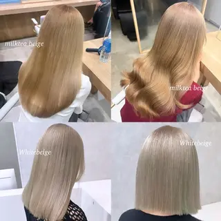 セミロング カラー 韓国ヘア🇰🇷透明 感カラー/yui💞のヘアスタイル