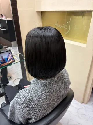 ミディアム カラー 旗手 沙和のヘアスタイル
