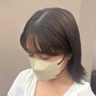 ミディアム パーマ HIBIKI / 透明感カラーのヘアスタイル