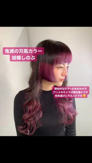 セミロング カラー 似合わせ/ブリーチ カラー.岡田友仁のヘアスタイル