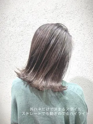 ミディアム カラー 酸性ストレート/ブリ ーチなし/中村 匠のヘアスタイル