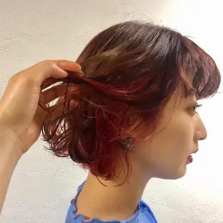 ショート カラー ヘアアレンジ 💖原宿APREA 💖yuka💖のヘアスタイル