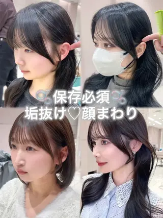 ロング カラー 韓国ヘア/レイヤー/ 顔まわり/りょーとのヘアスタイル