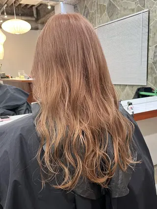 セミロング カラー Sanaダブルカラー ✨️パルコ徒歩1分のヘアスタイル