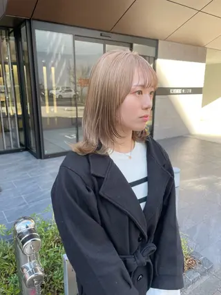 ミディアム 久保田 千尋のヘアスタイル