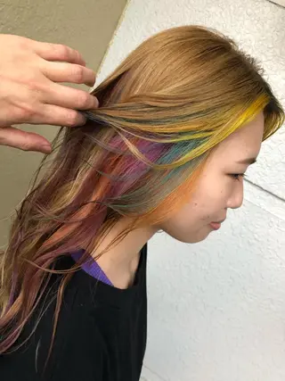 ミディアム カラー レイヤーカット匠 イソザキノリユキのヘアスタイル