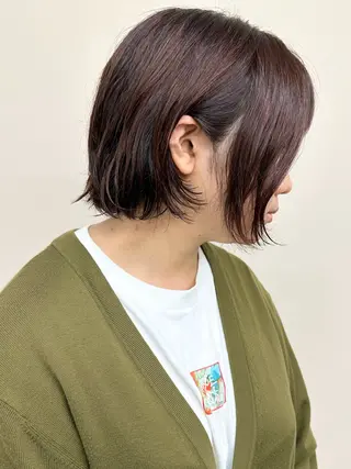 ミディアム ボブ/ゆるふわ ボブパーマ/とういのヘアスタイル