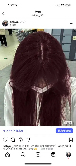 ミディアム カラー ヘアアレンジ 💎韓国/ レイヤー カット/ 暖色🫧のヘアスタイル