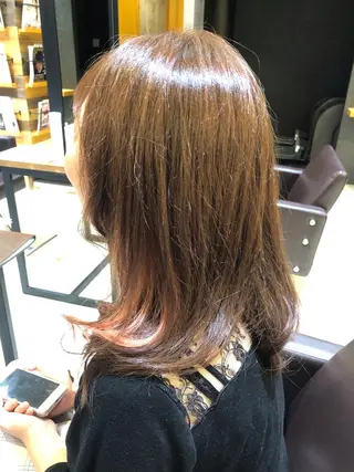 ミディアム カラー パーマ ヘアアレンジ メンズ キッズ ネイル マツエク・マツパ EnBlesS西宮 マンツーマン神道有基のヘアスタイル