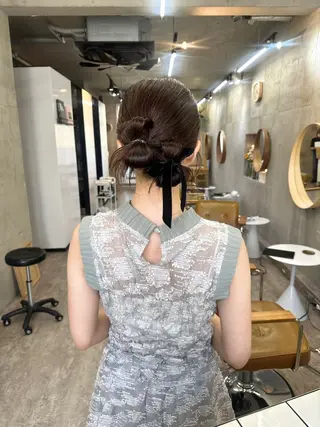 ミディアム ヘアアレンジ カットモデル募集中 ／HARUKA🎀のヘアスタイル