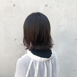 ミディアム カラー 酸性縮毛矯正🧴韓国 レイヤー/髪質改善のヘアスタイル