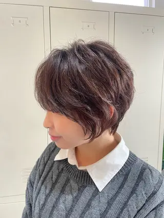ショート パーマ Emitas.宮街道店所属・Yusei/似合わせ /韓国風レイヤーのヘアスタイル