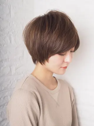 ショート カラー ヘアアレンジ 個室で似合わせ好印象 🧡外山弥千代のヘアスタイル