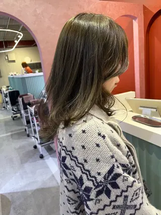 カラー レイヤーカット🍏 オリーブ/ののかのヘアスタイル