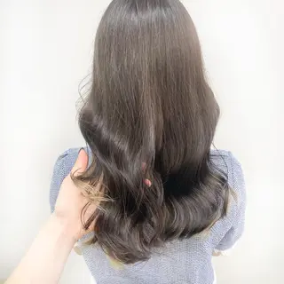 セミロング カラー 💕上野美容師☁ ブリーチ💖サワのヘアスタイル