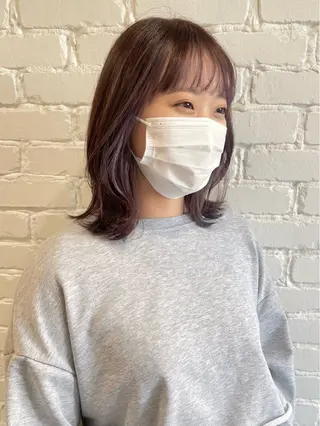 ミディアム 🌿透明感カラー 松本麻里奈🌼のヘアスタイル