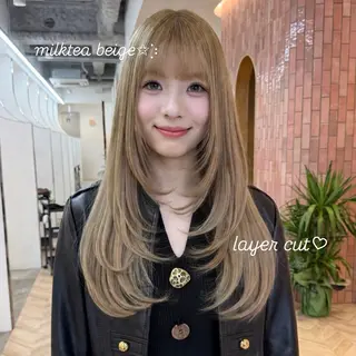 ロング カラー 柔らかいcolor ￤韓国￤🩰マユ🩰のヘアスタイル