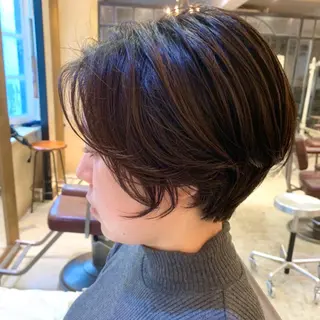 ショート パーマ 銀座No.1髪質改善 縮毛矯正/本木のヘアスタイル