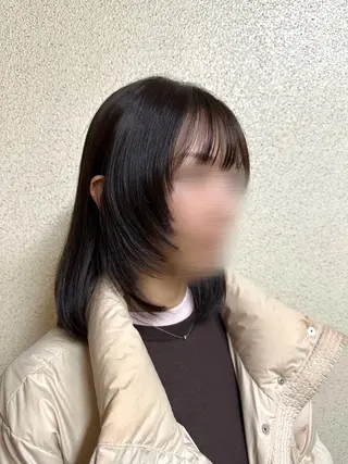ミディアム カラー ツヤ重視 ワンカラー🫧Mioのヘアスタイル