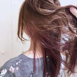 セミロング カラー パーマ ヘアアレンジ 【ツヤ髪美容師】 ツダケイスケのヘアスタイル