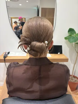 ヘアアレンジ ピンクカラーアレンジ 🩷AYANA🩷のヘアスタイル